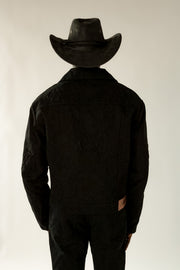 Embossed Black Work Jacket